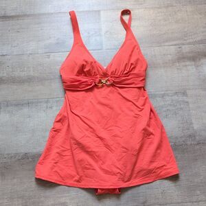 Michael Kors Sea Coral Orange Swimsuit Size 8 EUC